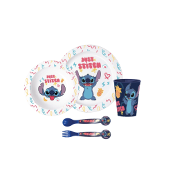 Set micro safta kids 5 piezas en estuche stitch aloha 240x245x55 mm
