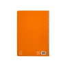 Cuaderno espiral liderpapel a4 a4 pautaguia tapa dura 80h 90 gr cuadro pautado 2,5 mm color naranja