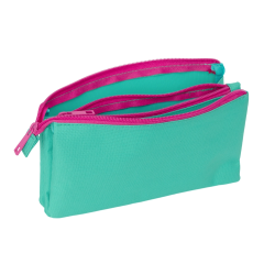 Bolso escolar portatodo safta triple nait nait verde mint 120x220x30 mm