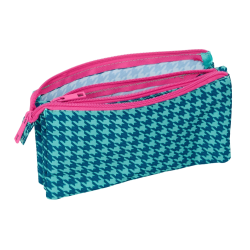 Bolso escolar portatodo safta triple nait nait pata de gallo verde 120x220x30 mm
