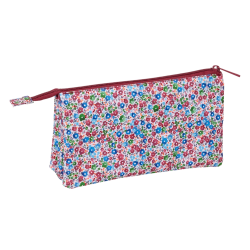 Bolso escolar portatodo safta triple nait nait floresistente coimbra burdeos 120x220x30 mm