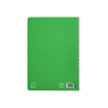 Cuaderno espiral liderpapel a4 pautaguia tapa dura 80h 90 gr cuadro pautado 2,5mm color verde