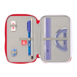 Plumier escolar safta triple 36 piezas sevilla f.c. corporativa 195x125x55 mm