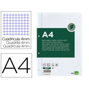 Recambio liderpapel a4 100...