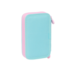 Plumier escolar safta doble pequeño 28 piezas munich heaven 195x125x40 mm