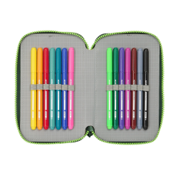 Plumier escolar safta doble pequeño 28 piezas resistente al agua real betis balompie 195x125x40 mm