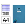 Cuaderno espiral liderpapel a4 pautaguia tapa dura 80h 90 gr cuadro pautado 3mm color azul