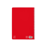 Cuaderno espiral liderpapel a4 a4 pautaguia tapa dura 80h 90 gr cuadro pautado 3mm color rojo