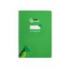 Cuaderno espiral liderpapel a4 pautaguia tapa dura 80h 90 gr cuadro pautado 3mm color verde
