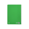 Cuaderno espiral liderpapel a4 pautaguia tapa dura 80h 90 gr cuadro pautado 3mm color verde