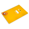 Cuaderno espiral liderpapel a4 pautaguia tapa dura 80h 90gr cuadro pautado 4mm color amarillo