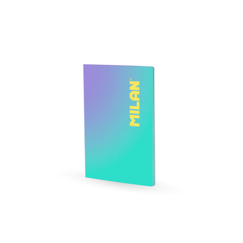 Libreta encolada milan coleccion sunset din a4 48 hojas 95 gr cuadricula 5mm turquesa