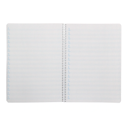 Cuaderno espiral liderpapel a4 pautaguia tapa dura 80h 90gr cuadro pautado 4mm color azul