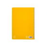 Cuaderno espiral liderpapel a4 pautaguia tapa dura 80h 90gr cuadro pautado 5mm color amarillo