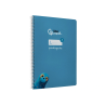 Cuaderno espiral liderpapel a4 pautaguia tapa dura 80h 90gr cuadro pautado 5mm color azul