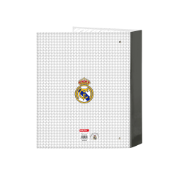 Carpeta safta 4 anillas lomo ancho carton folio real madrid 1 equipacion 24/25