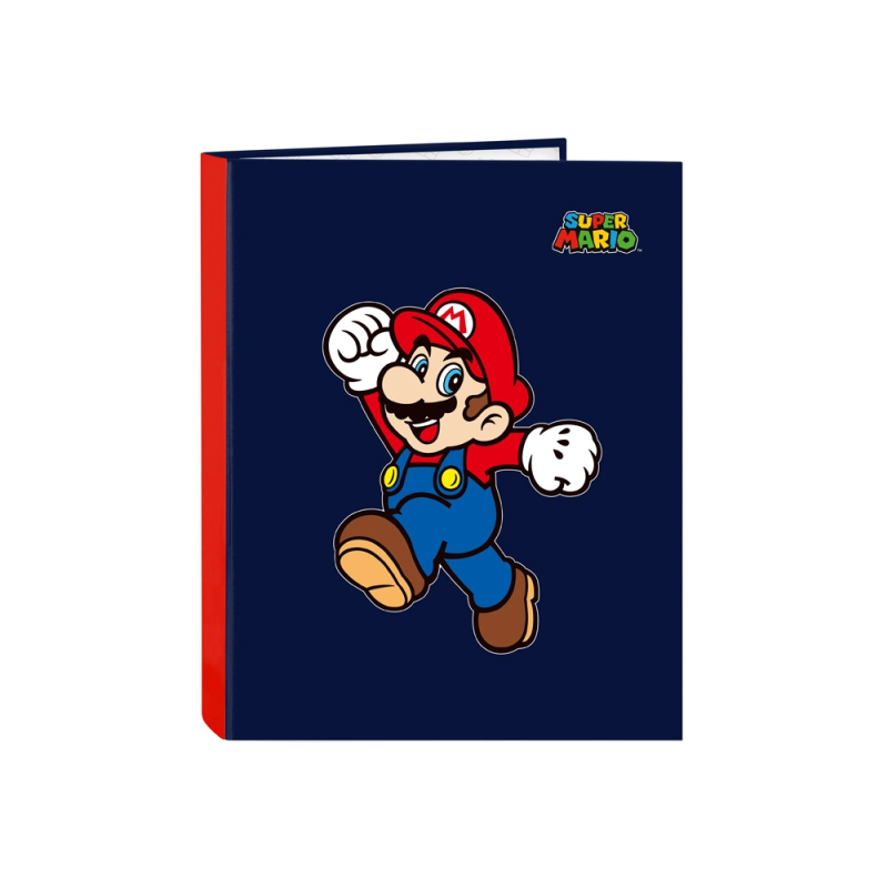 Carpeta safta 4 anillas mixtas carton folio super mario world