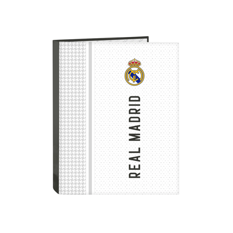 Carpeta safta 4 anillas mixtas carton folio real madrid 1 equipacion 24/25