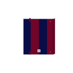 Carpeta safta 4 anillas de 35 mm con recambio din a4 100 hojas con goma y 5 separadores f.c. barcelona