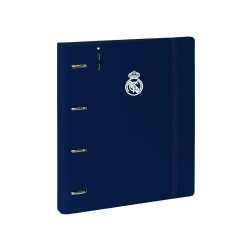 Carpeta safta 4 anillas de 35 mm con recambio din a4 100 hojas polipropileno real madrid 1 equipacion 24/25