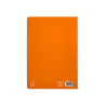 Cuaderno espiral liderpapel a4 pautaguia tapa dura 80h 90gr cuadro pautado 5mm color naranja
