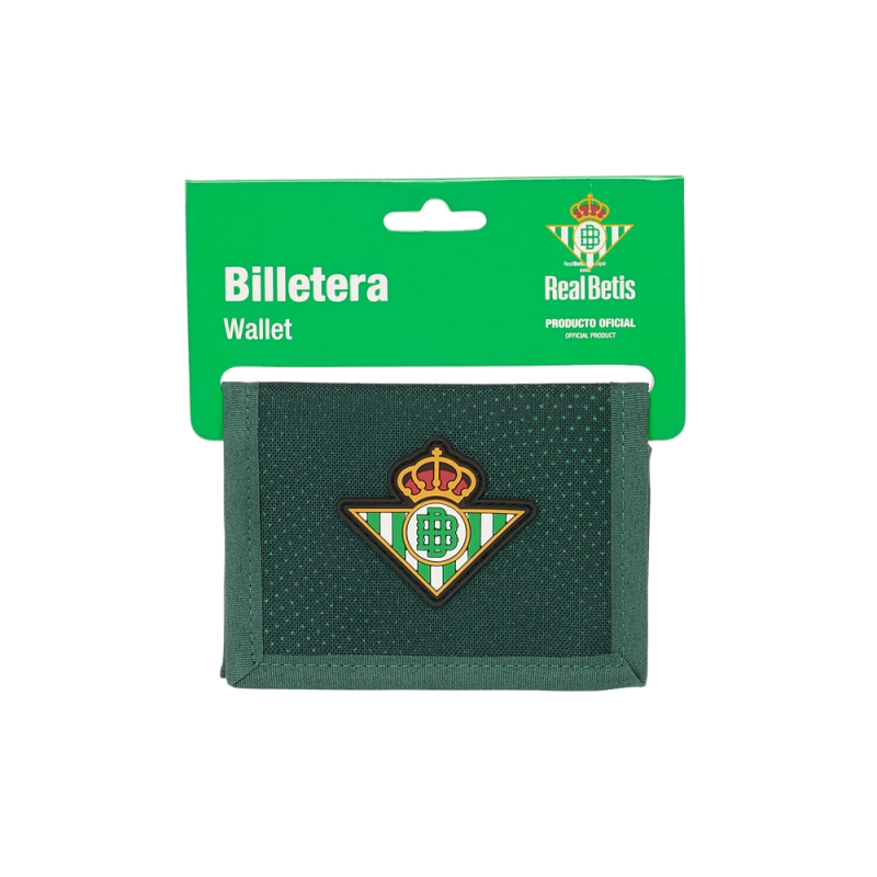 Billetera safta resistente al agua real betis balompie 95x125x10 mm