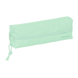Bolso escolar portatodo safta rectangular con goma elastica 22 cm verde claro