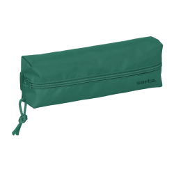 Bolso escolar portatodo safta rectangular con goma elastica 22 cm verde oscuro