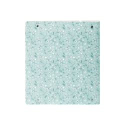 Carpeta con recambio safta din a4 cuadro 5 mm polipropileno foam 4 anillas 35mm estampados floral azul