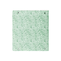 Carpeta con recambio safta din a4 cuadro 5 mm polipropileno foam 4 anillas 35mm estampados floral verde