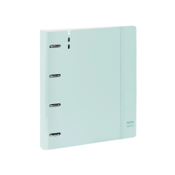 Carpeta con recambio safta din a4 cuadro 5 mm polipropileno foam 4 anillas 35mm azul claro