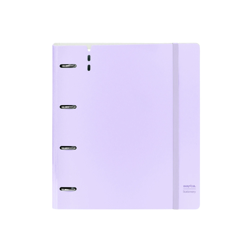 Carpeta con recambio safta din a4 cuadro 5 mm polipropileno foam 4 anillas 35mm lila