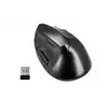 Raton q-connect optico inalambrico ergonomico vertical dpi 800/1200/1600 bateria recargable negro