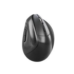 Raton q-connect optico inalambrico ergonomico vertical dpi 800/1200/1600 bateria recargable negro