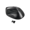Raton q-connect optico inalambrico ergonomico vertical dpi 800/1200/1600 bateria recargable negro