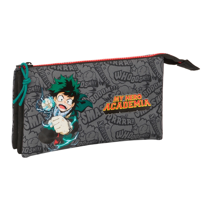 Bolso escolar portatodo safta triple my hero academia 30x220x120 mm