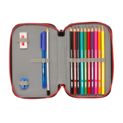 Plumier escolar safta doble cremallera 28 piezas my hero academia 40x125x195 mm