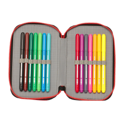 Plumier escolar safta doble cremallera 28 piezas my hero academia 40x125x195 mm