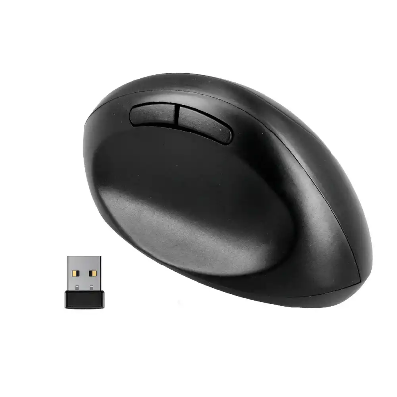 Raton q-connect optico inalambrico ergonomico vertical dpi 800/1200/1600 pila aa negro