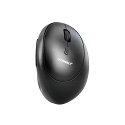 Raton q-connect optico inalambrico ergonomico vertical dpi 800/1200/1600 pila aa negro