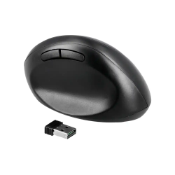 Raton q-connect optico inalambrico ergonomico vertical dpi 800/1200/1600 pila aa negro