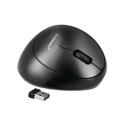 Raton q-connect optico inalambrico ergonomico vertical dpi 800/1200/1600 pila aa negro