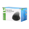 Raton q-connect optico inalambrico ergonomico vertical dpi 800/1200/1600 pila aa negro