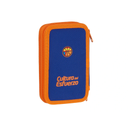 Plumier escolar safta valencia basket club doble cremallera 28 piezas 125x40x195 mm