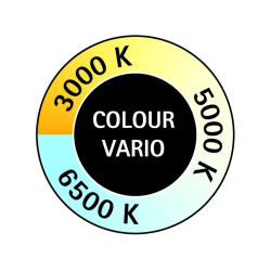 Lampara de escritorio maul led 5w 616lm luz ajustable panel tactil doble brazo blanca
