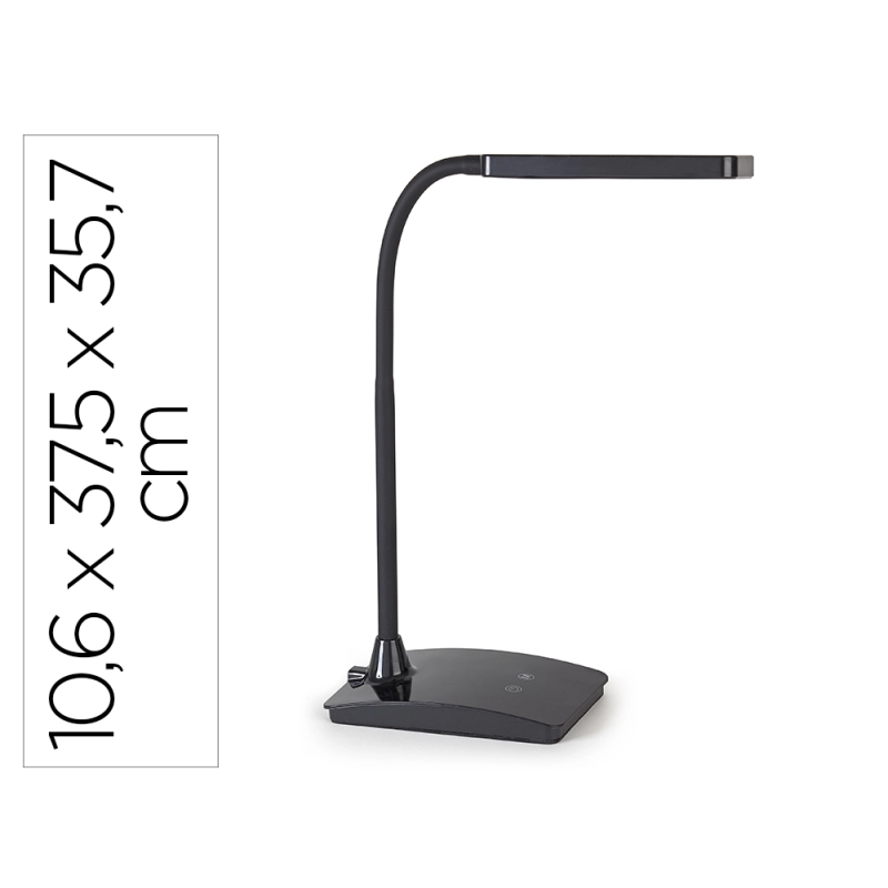 Lampara de escritorio maul led 5w 616lm luz ajustable panel tactil doble brazo negra