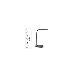 Lampara de escritorio maul led 5w 616lm luz ajustable panel tactil doble brazo negra
