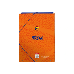 Carpeta gomas safta folio solapas valencia basket club 260x25x335 mm