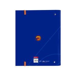 Carpeta con recambio safta din a4 tapa forrada 100 h 60 gr cuadro 5 mm valencia basket club 270x35x320 mm