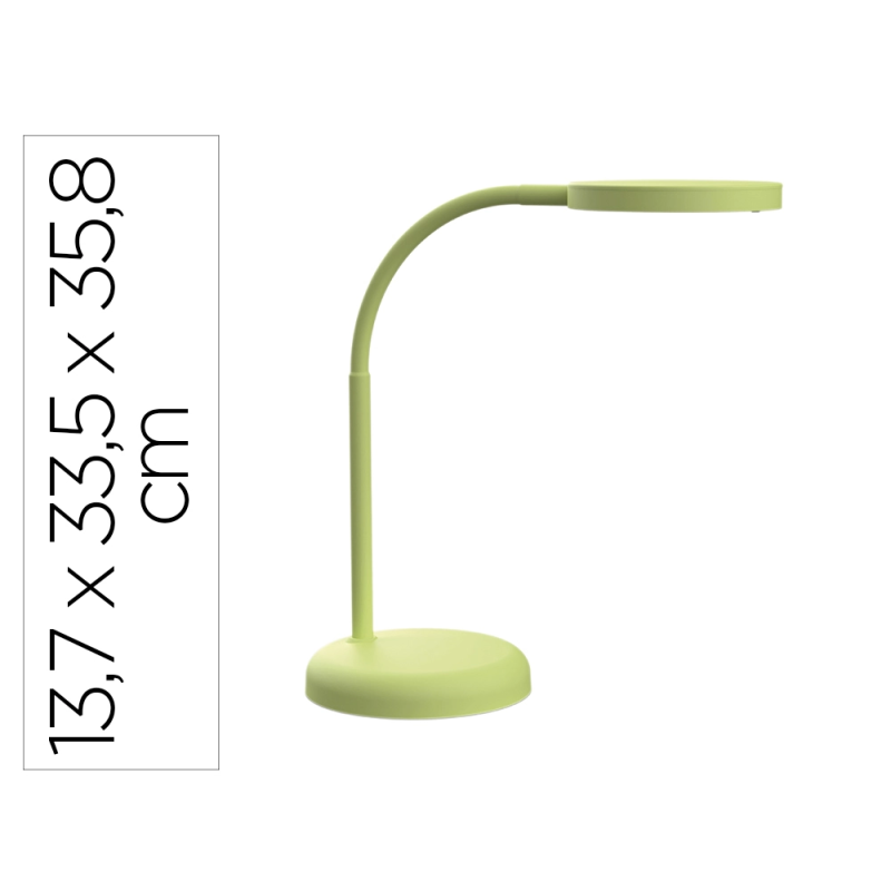 Lampara de escritorio maul led 5w 769lm luz calida brazo y cabezal giratorios verde